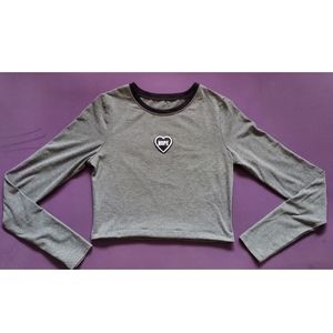 🔥3/$15🔥 NOPE Graphic Long Sleeve Crop Tee